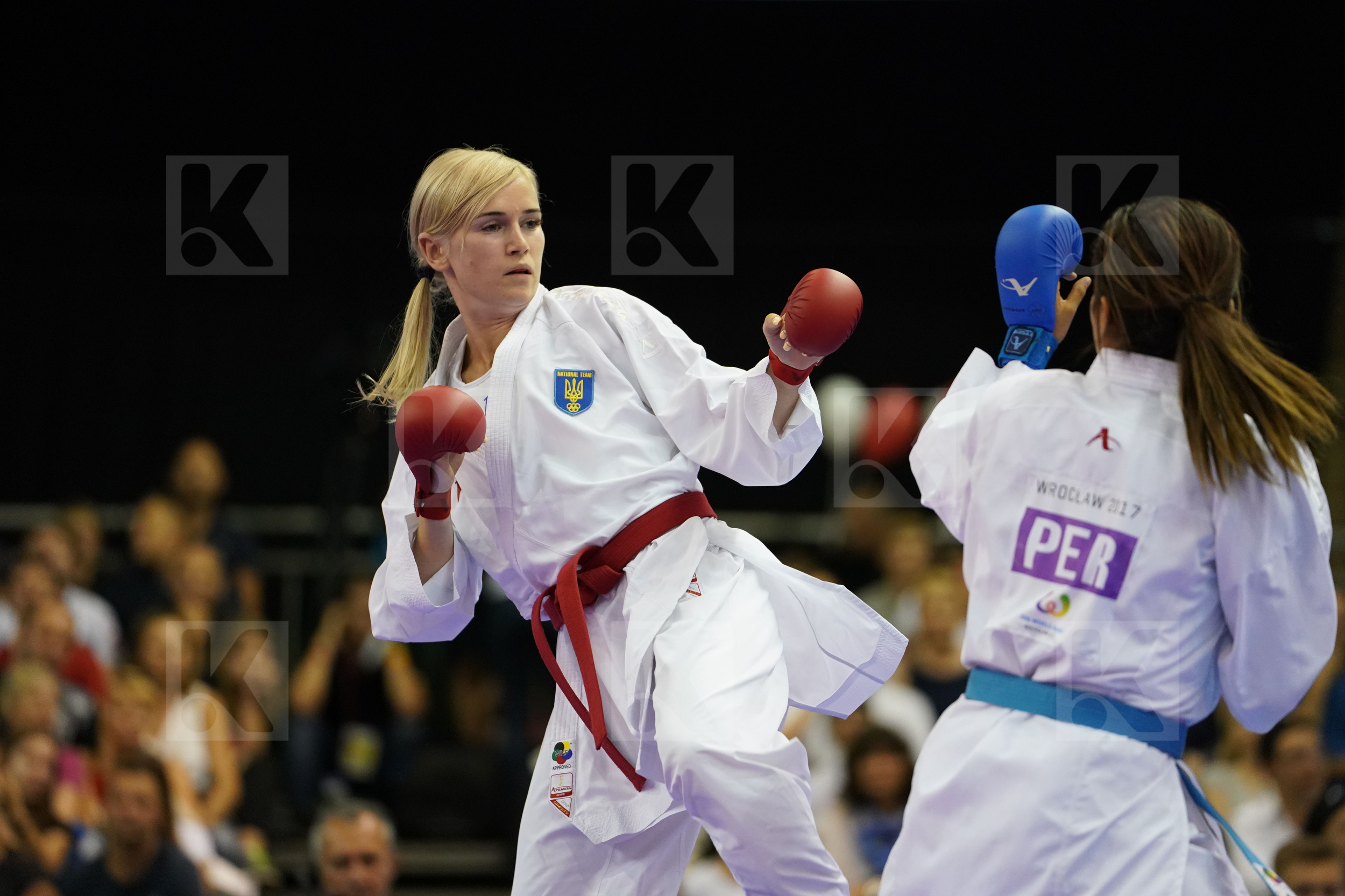 Female Kumite -61kg Gold match Grande Alexandra Peru Serogina Anita Ukraine